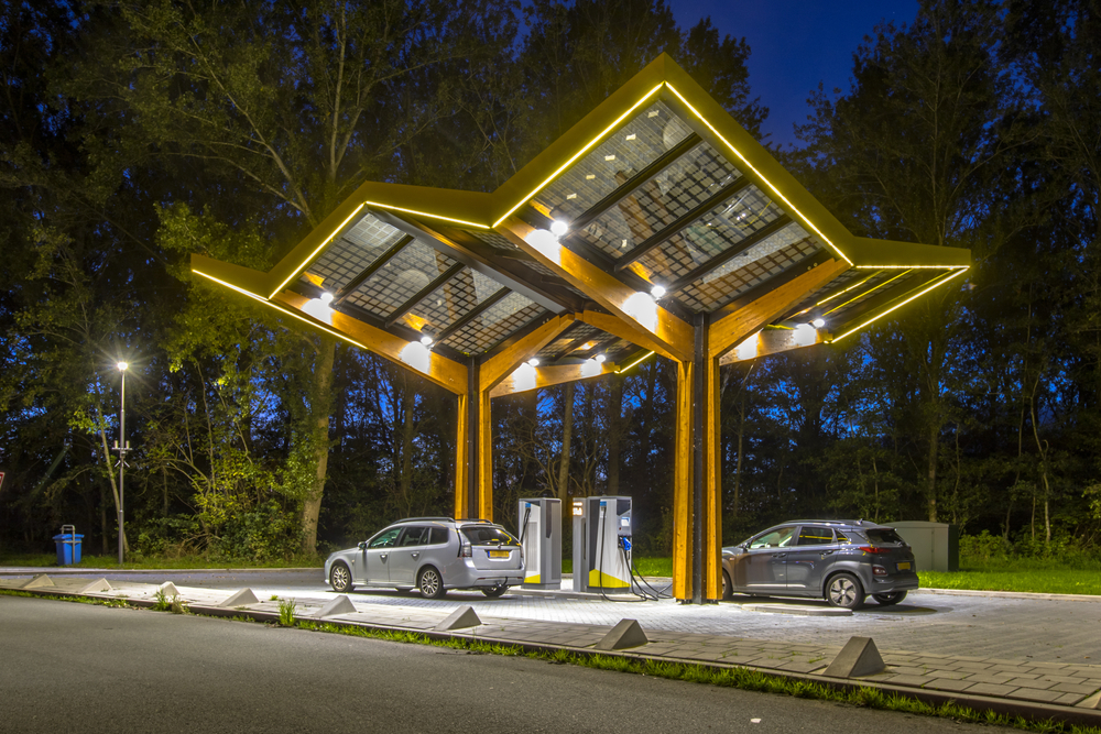 A picture of a Electric Vehicle Charging Station.